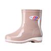 Winter cotton warm rain shoes medium and short rain boots women's rain boots non-slip women's water boots short water shoes canteen rubber shoes