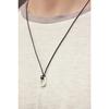 Leather Knotted Necklace - Silver