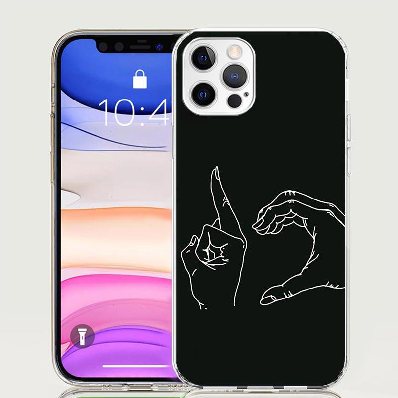 Middle Finger Phone Case for Apple iPhone 17 Air 16 15 Plus 14 + 13 Mini 12 11 Pro Max 7 8 SE 16Max Soft Shell Cover Coque 17 Ai