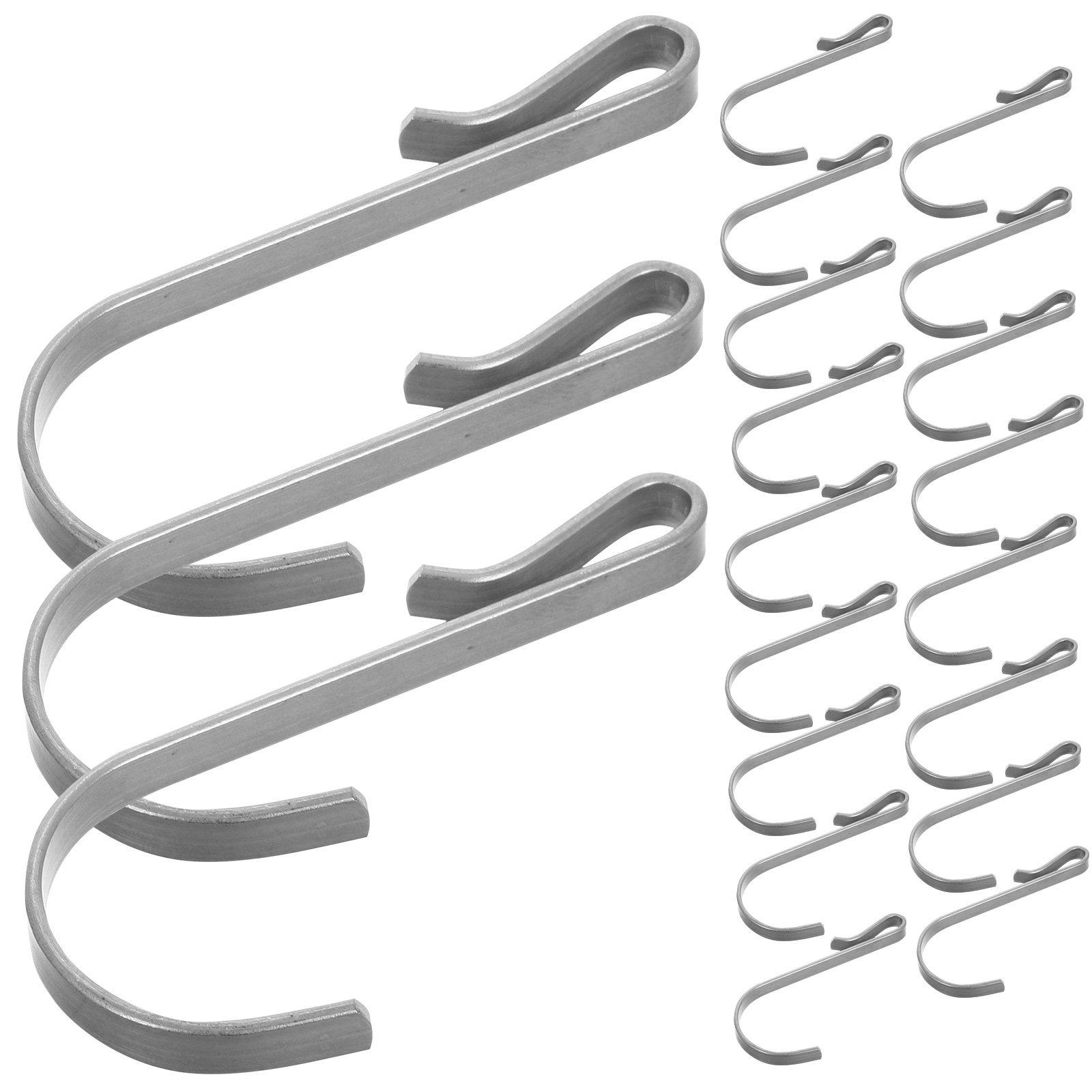 

20Pcs Stainless Steel J Shaped Hanging Hooks Heavy Duty Rust Proof for Wire Shelving Racks Walls Kitchen Bathroom Storage other