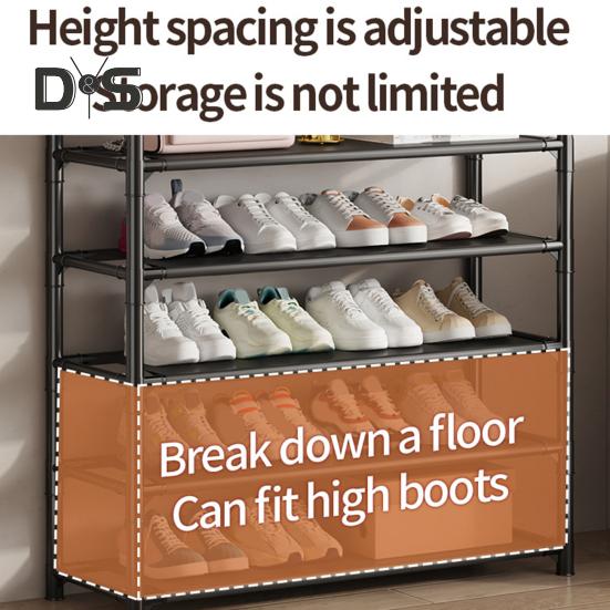 Multi-Layer Shoe Rack Doorway Clothes Hanger High Stability Simple Installation Shoes Shelf Floor-Standing Storage Rack