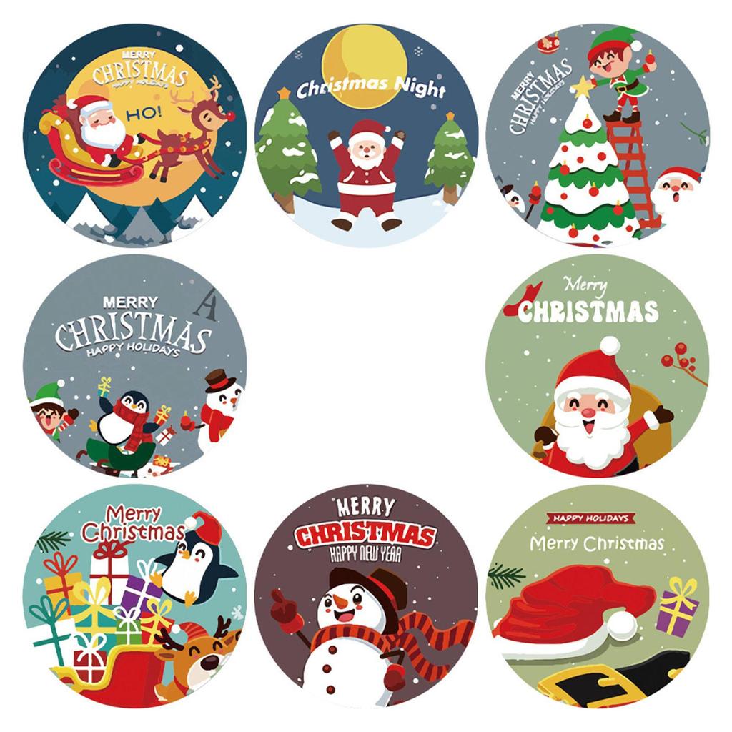 Buy Christmas Stickers Self Adhesive Holiday Labels 500 ...