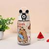 Bottiglie d'Acqua Capibara da 500ml Tazza con Cannuccia a Cartoni Animati Bottiglia da Bere Capibara Anti-perdita Carina Trasparente in Plastica Estate