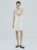 Etmont Silky Layered Sleeveless Dress Ivory