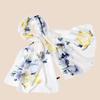 Aisiya Lan Elegant Floral Long Silk Scarf