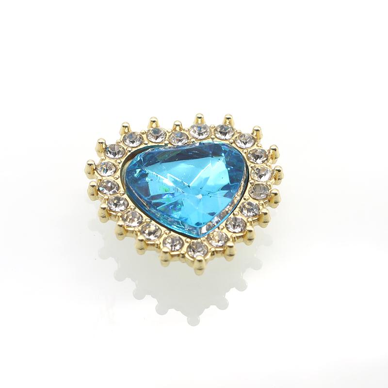 10Pcs/Lot19MM New Fashion DIY Jewelry Clothing Footwear Accessories with Diamond Heart Heart Flower Plate Buckle
