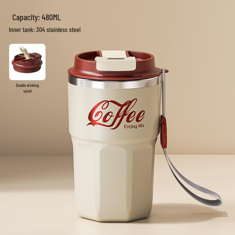 Trendy 304 Stainless Steel Portable Pull-Rope Travel Cup - Cola Coffee Gift Cup