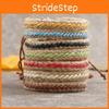 Fashionable Wristband With Colorful Woven Rope Vintage Boho Style Universal Fit