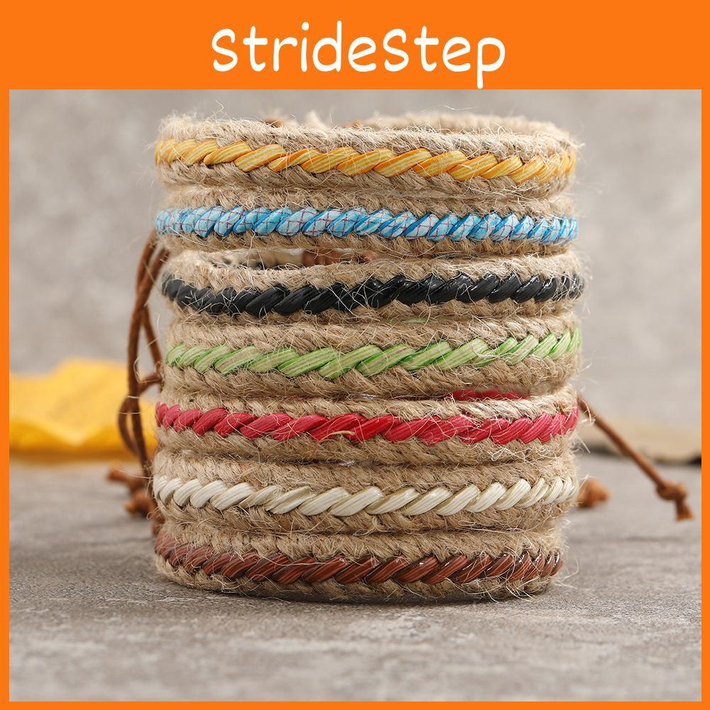 Fashionable Wristband With Colorful Woven Rope Vintage Boho Style Universal Fit