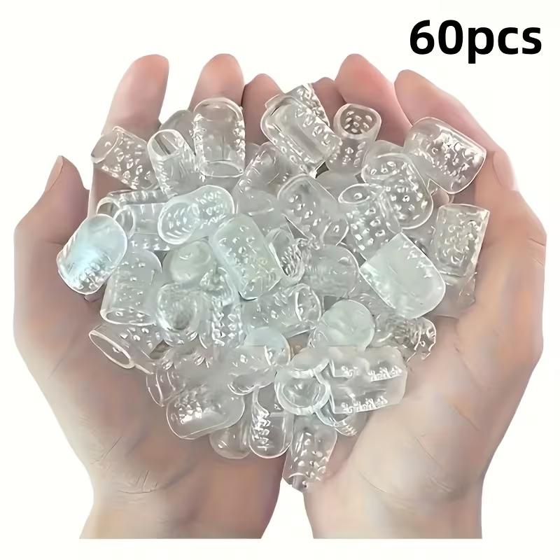 30/60pcs Comfortable With High Elasticity Transparent Breathable Silicone Toe Protectors Prevent Blisters Calluses And Corn