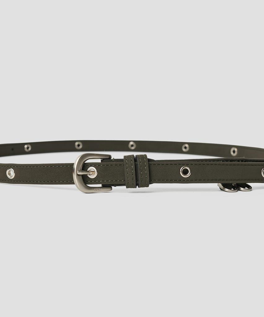 Tudument Eyelet Long Belt Khaki