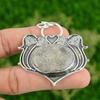 Daughters Day Sale 925 Sterling Silver Root Chakra Fossil Coral Stone Pendant