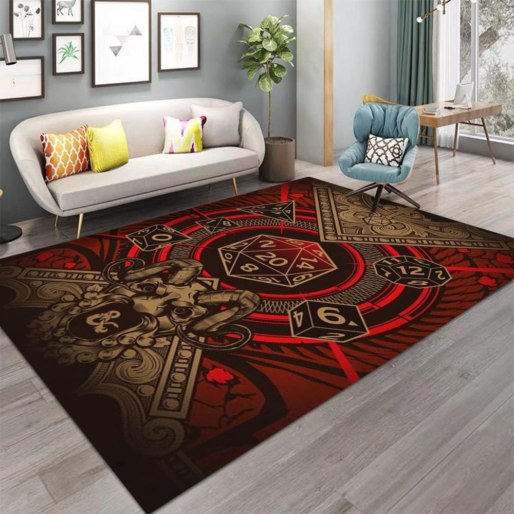 Dungeons Dragons Printed Large Carpet Rug for Home Living Room Bedroom Sofa Doormat Decor Kid Area Rug Carpet Non-slip Floor Mat