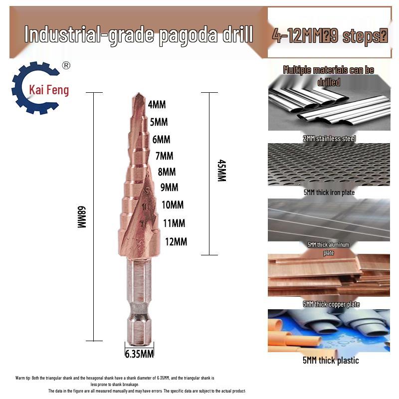 Stainless Steel Step Drill Bit for Metal & Aluminum
