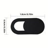 5-Pack ABS Webcam Cover with One-Touch Button - Sleek Black Privacy Slider for Laptop, Phone & Camera Lenses