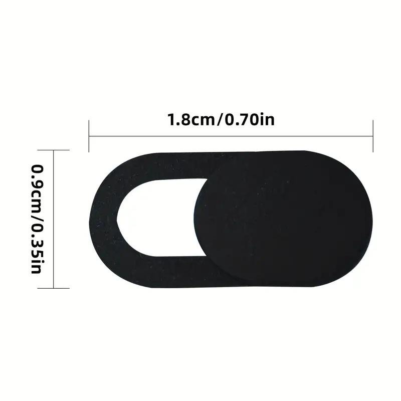 5-Pack ABS Webcam Cover with One-Touch Button - Sleek Black Privacy Slider for Laptop, Phone & Camera Lenses