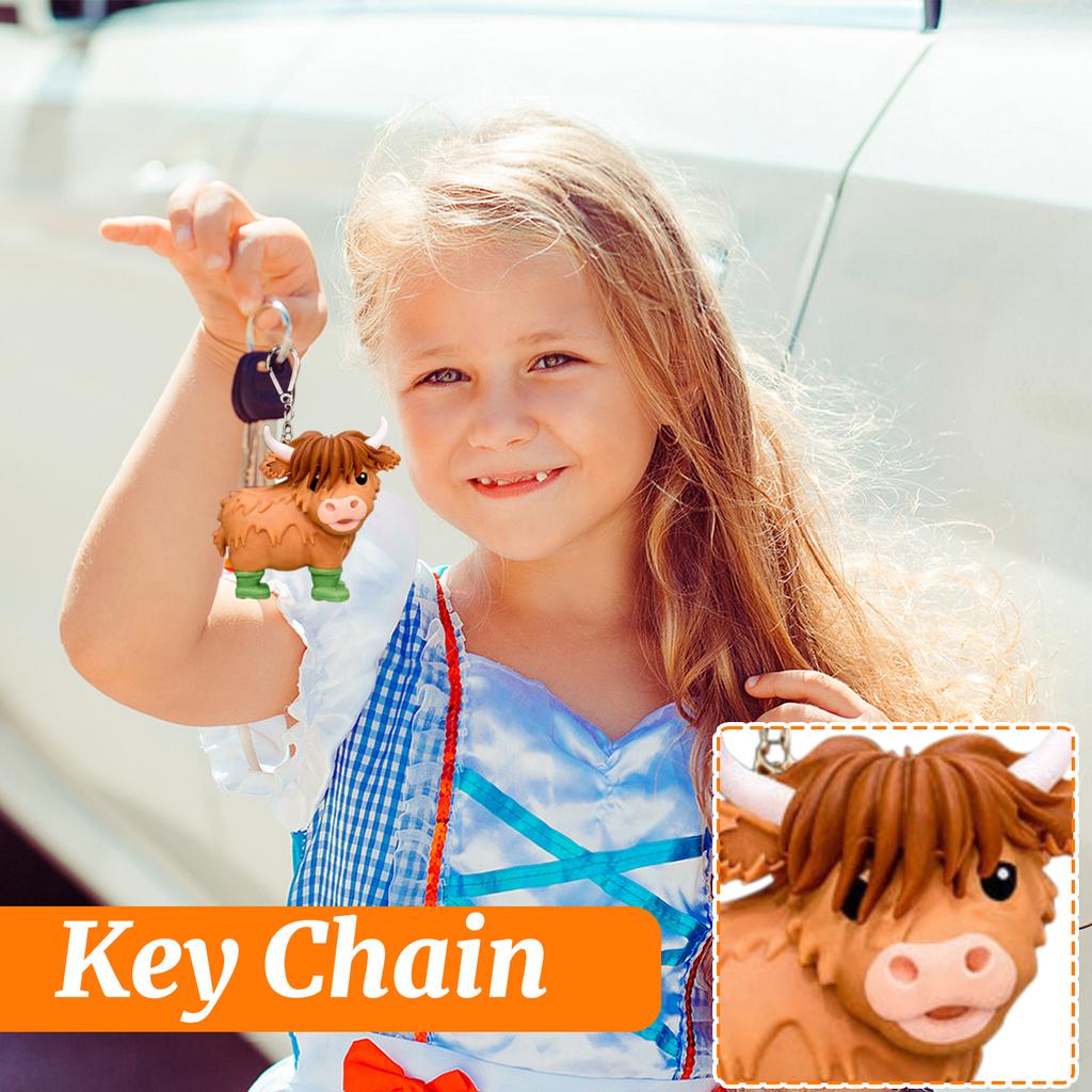 Cow Keychain Bag Charm Desktop Decorative Ornament