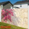 2D Bougainvillea Stone Wall Garage Door Cover Mediterranean Floral Banner