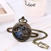 Pocket Watch Automatic Winding Mechanical Dragon Roman Alphabet Analog Display Skeleton Waterproof Retro Antique Pendant Watch Pocket Watch with Chain