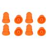 8pcs Silicone Eartips Noise Reduction Replacement Earplugs for Se846 Se535 Se215 and Inner Hole 2.0‑3.5mm Earbud Orange