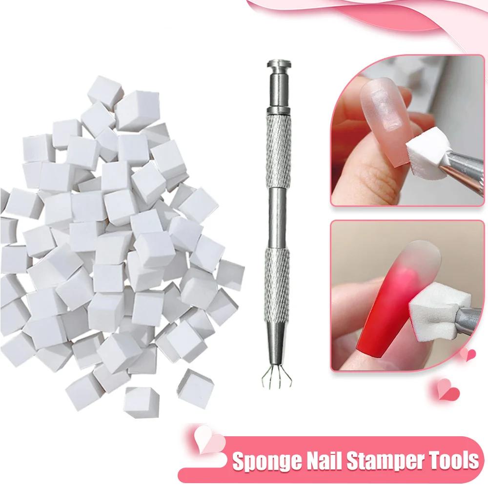 Nail Art Sponge Manicure DIY Creative Nail Sponge Gripper Tool Sponge Gradient Nail Art Stamper Tools Manicure Accessories