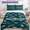 Philadelphia Eagles Customize Your Name Bedding Set Breathable Duvet Cover With Pillowcases Decorative Bed Linen For Bedroom Home Decoration Birthday 