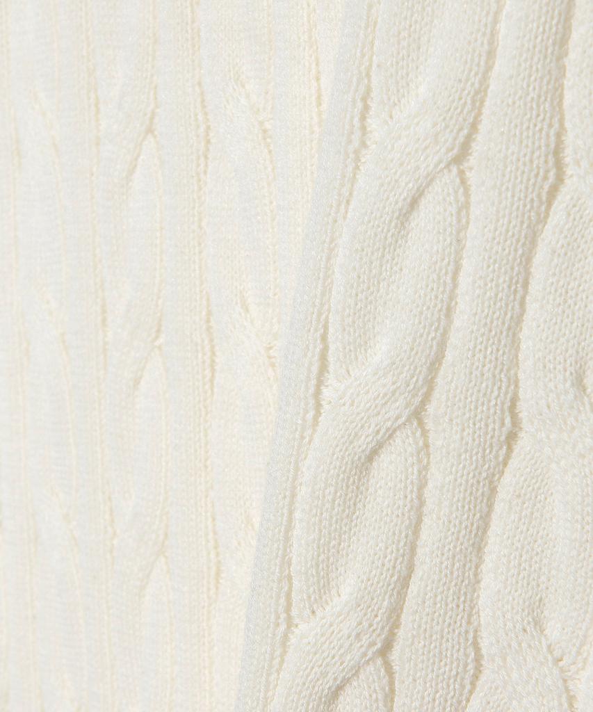 LEE Cable Short Sleeve Knit Ivory