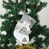 Xmas Tree Ornament Present Pocket Christmas Stockings Hanging Socks Santa Claus Candy Bag