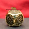 Zodiac Luck and Wealth Brass Fidget Cube: Eight-Sided Rotating Spinner
