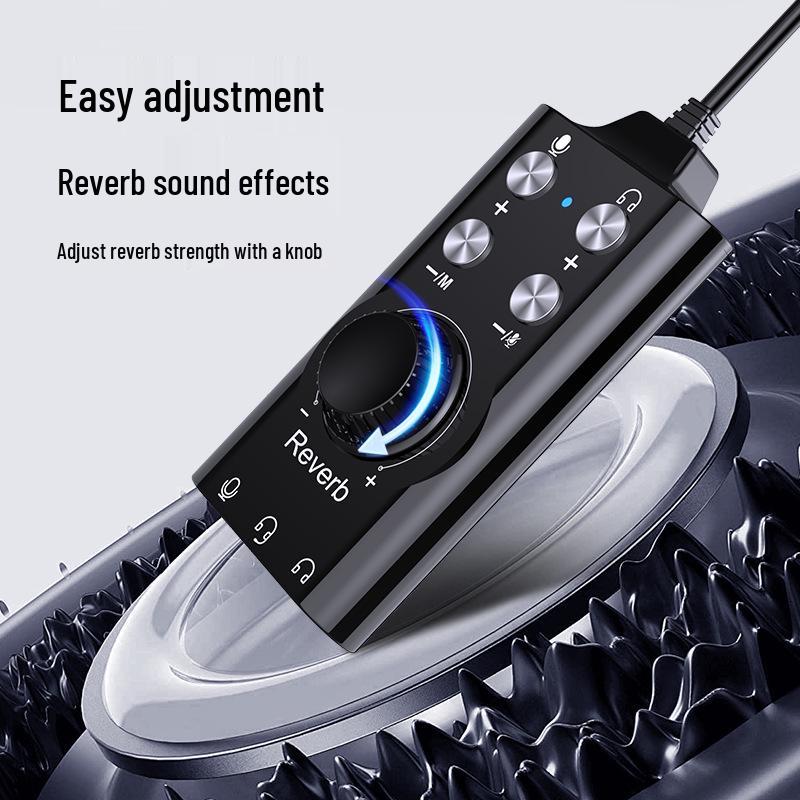 USB 7.1 Voice Changer: Male to Female, Loli Voice, Game or Live Streaming Compatible External Sound Card
