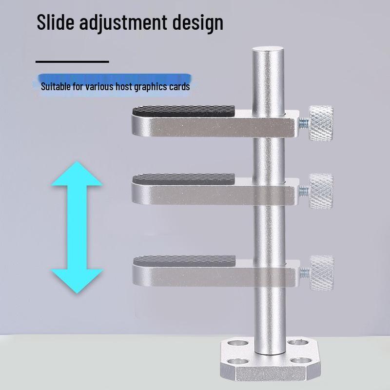 Aluminum Alloy Vertical Graphics Card Holder - Anti-Bending Support Bracket for 4060/7900 Desktop Cards