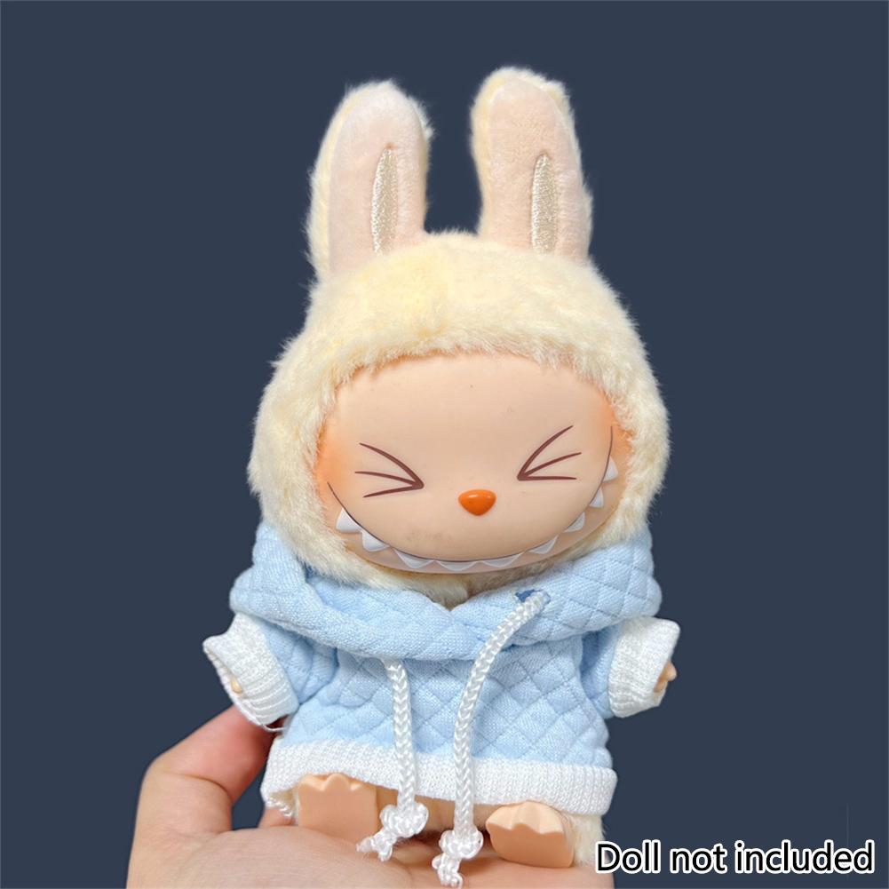 For 17cm Labubu Doll Clothes Fashion Clothes Hoodies Dresses Doll Clothes Color Match Shirts Dolls Accessories Cute Decoration Little Clothes