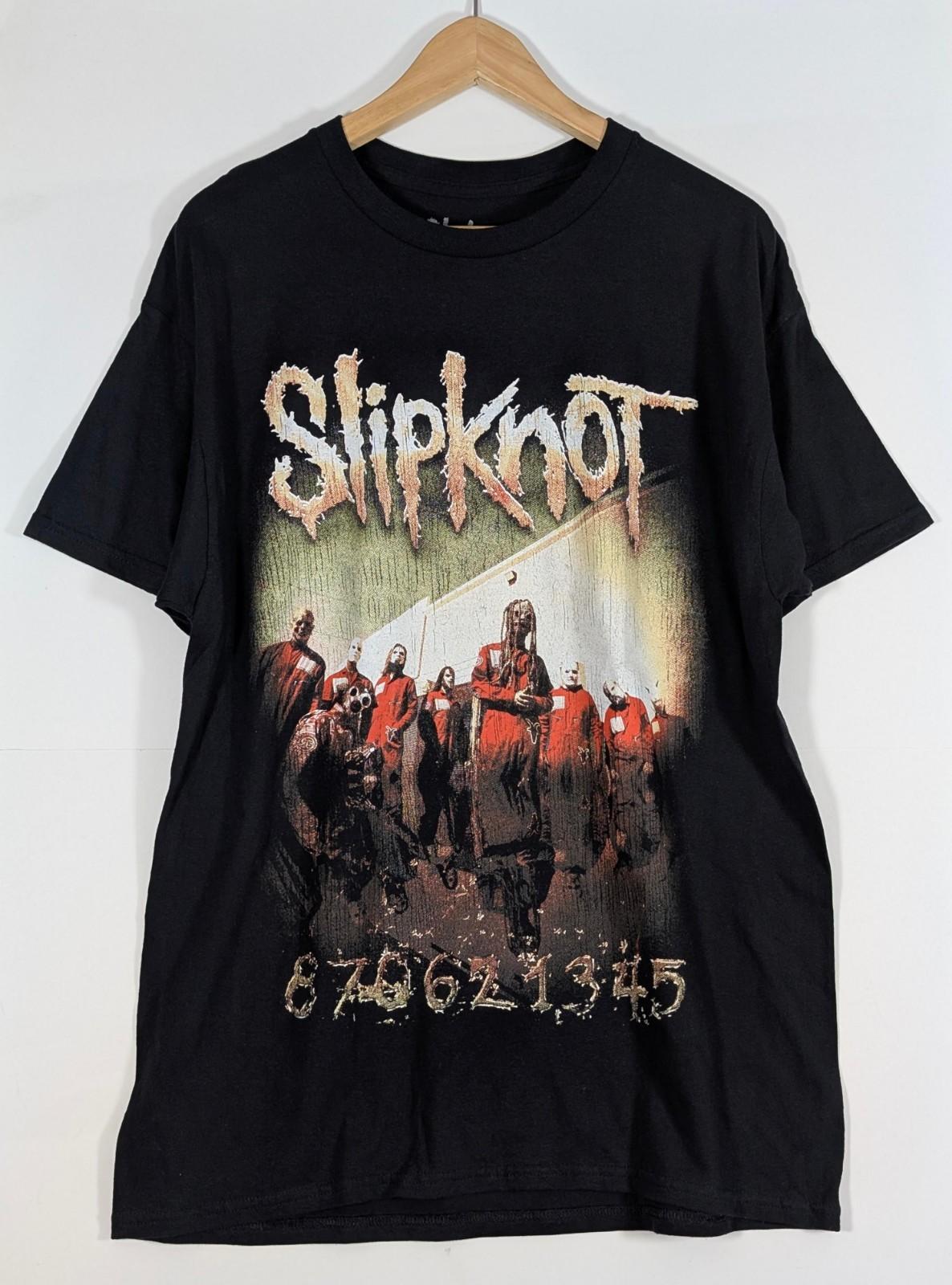 Slipknot 25th Anniversary World Tour 2024 Shirt Size Large Heavy Metal Black Tee M