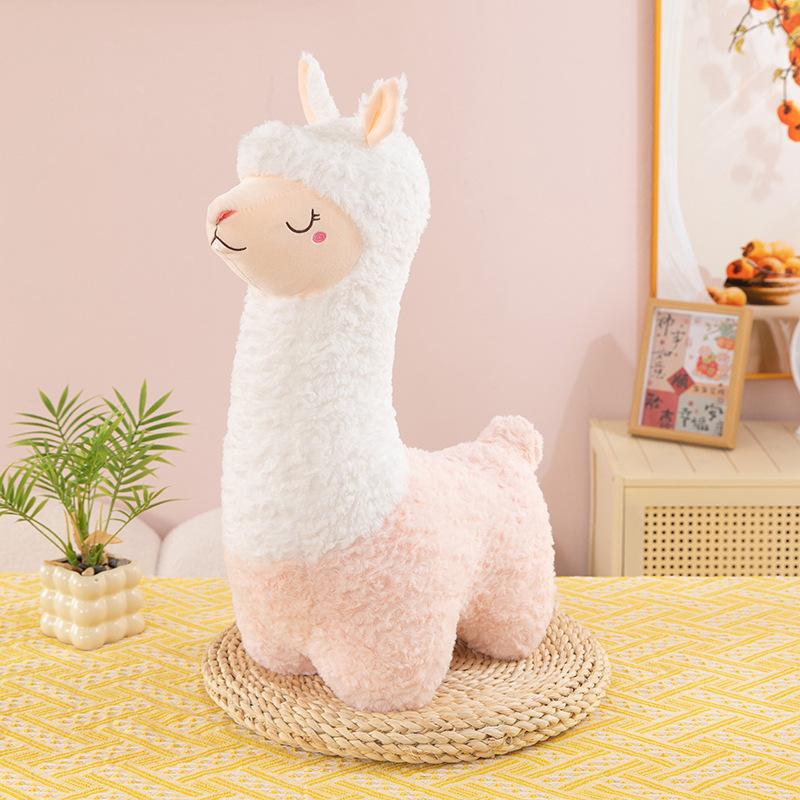 Cute Squinting Alpaca Plush Toy Claw Machine Doll Children's Birthday Gift Home Pillow Activity Ornaments