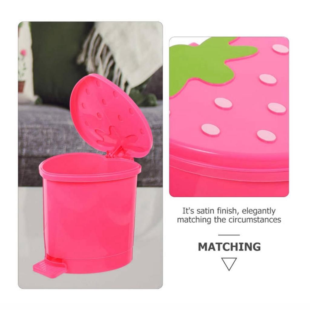 Cartoon Car Strawberry Bucket, Plastic Bucket, Desktop Trash Can, Household Kitchen And Living Room Storage Bucket, Wastebasket.
