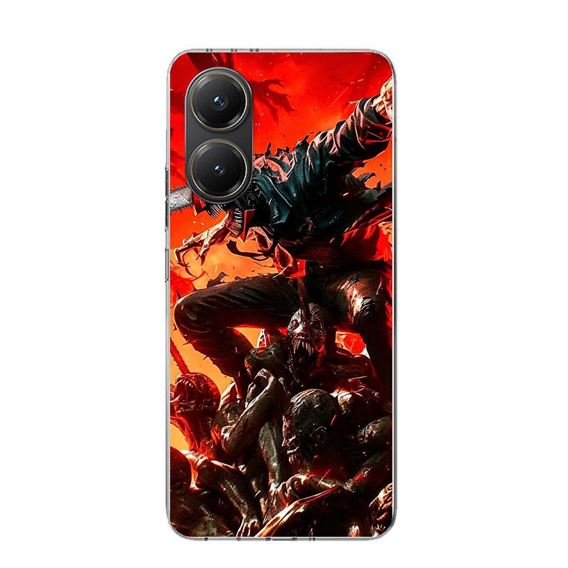 C-Chainsaw Mans Denji Phone Case For Xiaomi Poco X7 X6 X5 Pro F7 Ultra Redmi 15C 15 13 13C 12 12C 10 10A 10C 9 9A 9C 9T Cover Po