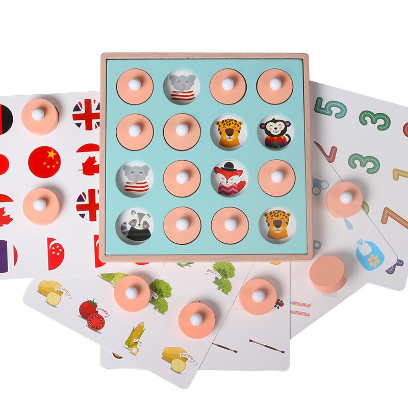

Wooden Memory Chess Game for Children s Intellectual Development