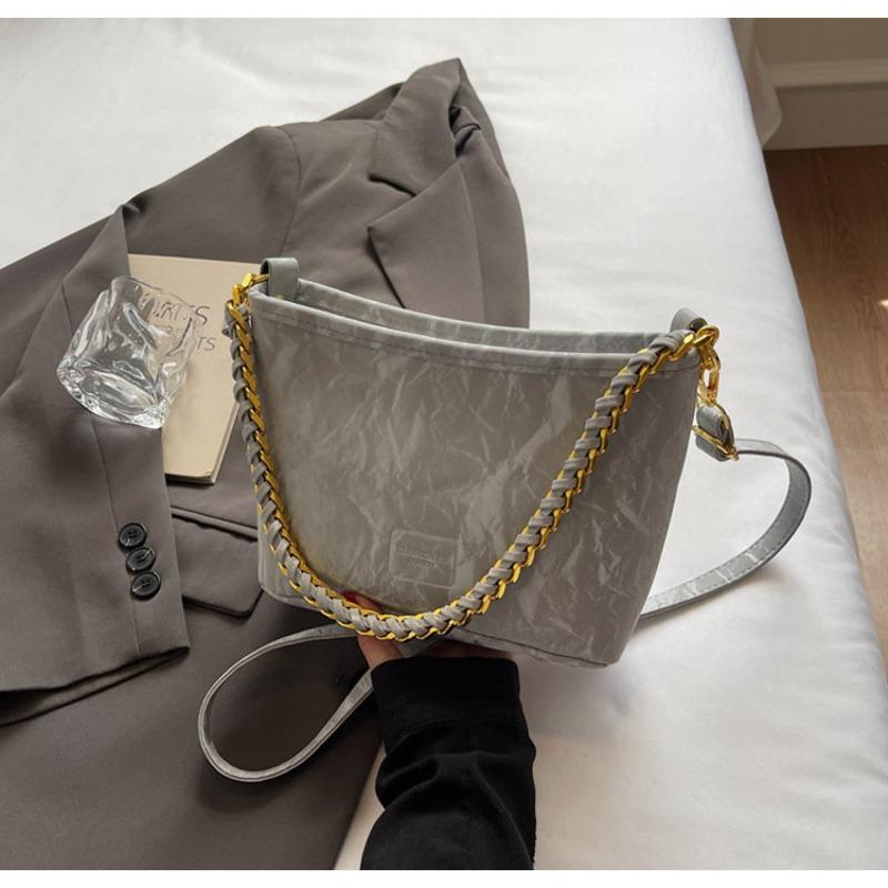 

Премиальный сенс портативная сумка-ведро женская новая универсальная сумка-мессенджер нишевый дизайн дорожная сумка на плечо серебряный