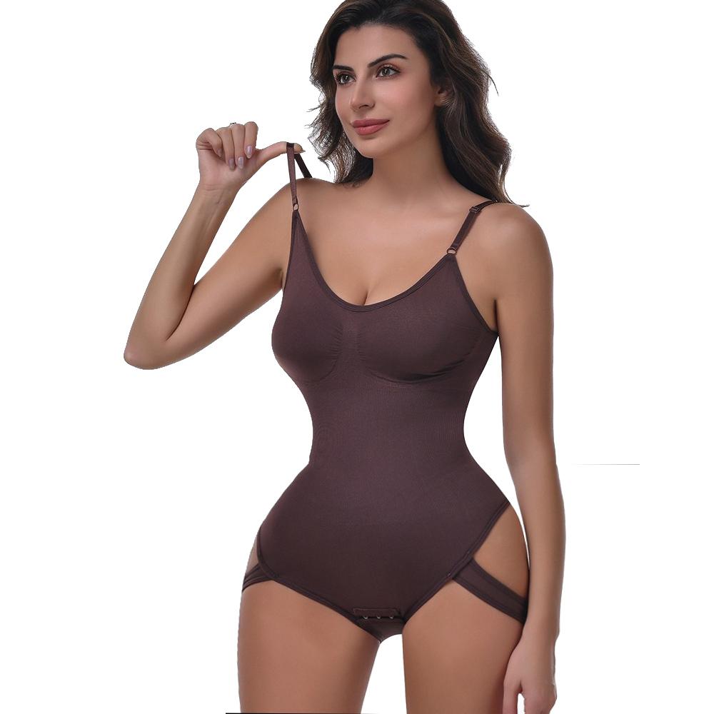 Bodysuit Women Shapewear Tummy Control Butt Lifter Body Shaper Smooth Invisible Under Dress Slimming Underwear Low Neck Jumpsuit