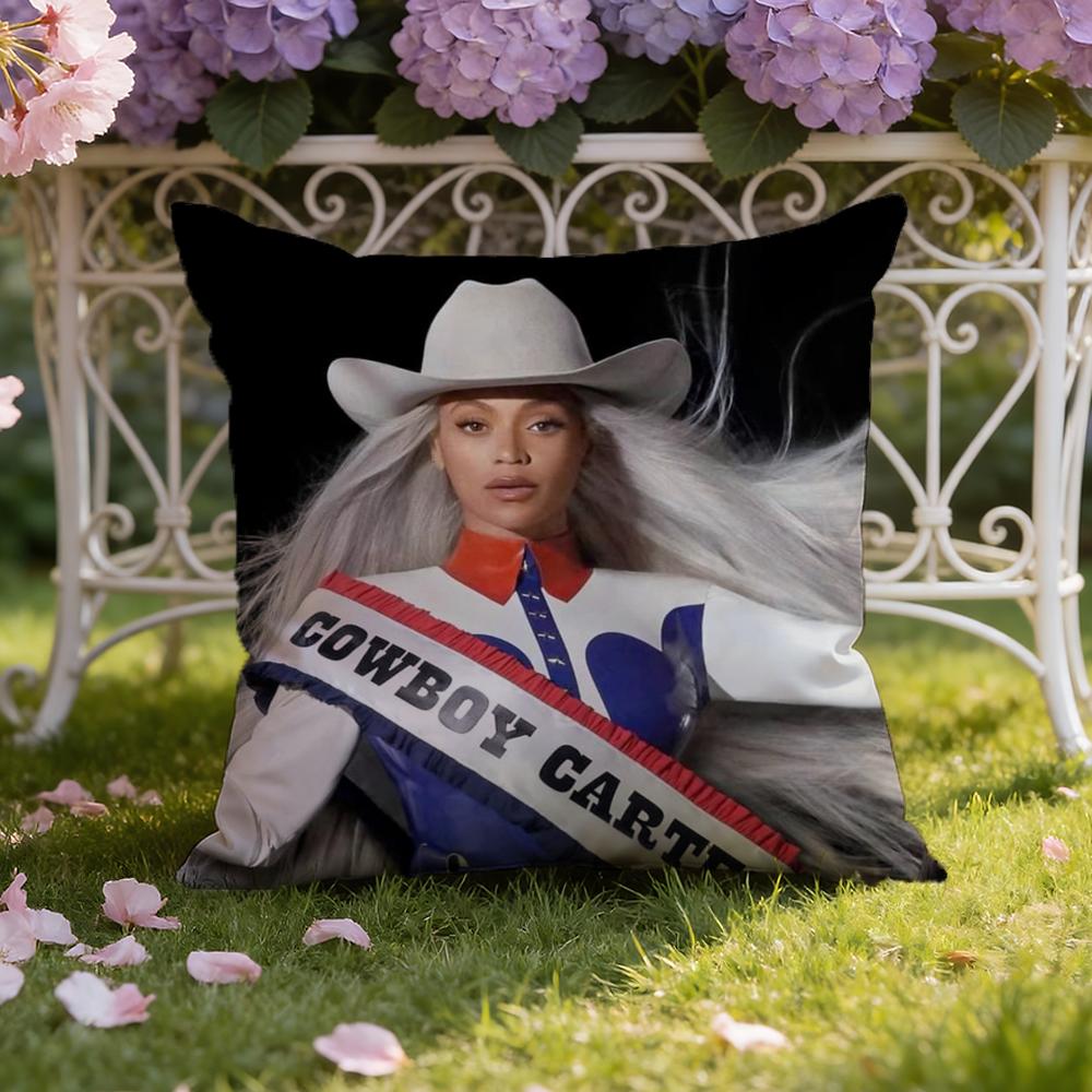 Singer B-Beyonce C-Cowboy Cushion Cover Home & Car Dual-Scene Pillow Cover: Reversible for Premium Comfort