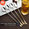 Hi 6pc Stainless Steel Long Handle Spoon Latte Glass Ice Cream Sundae Coffee Spoons