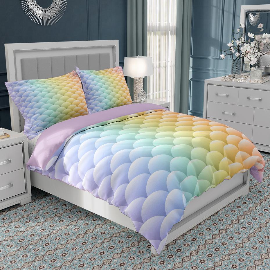 Colorful Weave Bedding Set Rainbow Psychedelic King Queen Double Duvet Cover 3D Geometric Comforter Cover Microfiber Quilt Cover