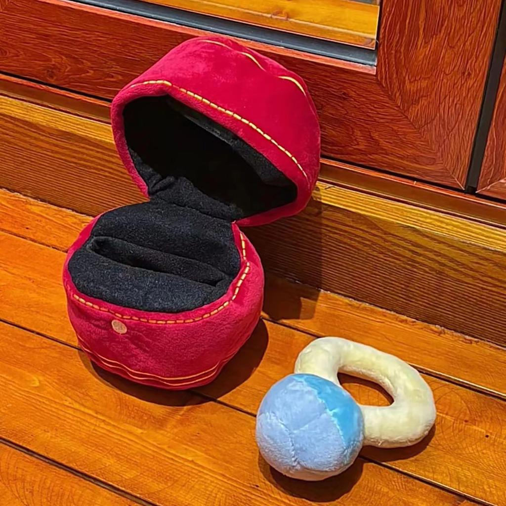 Ring Box Plush Toy Cute Soft Comfortable Machine Washable Love Ring Case Stuffed Love Ring Case Stuffed