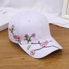 Fashion Baseball Hat for Girl Embroidery Flower Hat Windproof Baseball Hat Breathable Sunproof Hat for Outdoor Activity