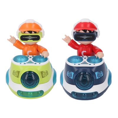 DJ Hüpfender Beat Rock Junge Tanzendes Spielzeug mit Musik Blinklicht Universalrad Automatische Bewegung R