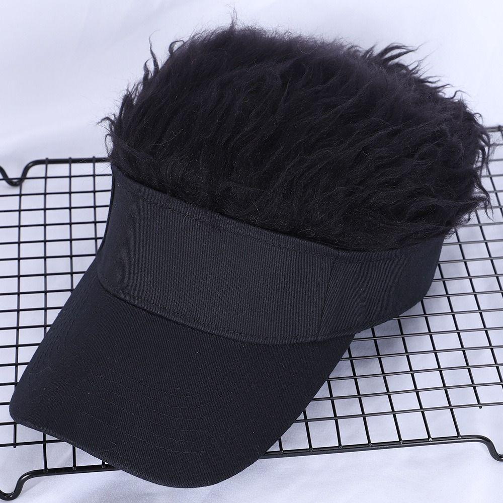 Fluffy Brown Wig Golf Baseball Cap Baseball Cap With Spiked Hairs Wig Fake Hair Hat Fun Toupee Hats