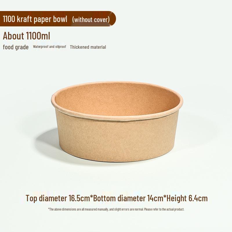 High-Temperature Resistant Disposable Noodle Bowl & Chopstick Set - Food-Grade Kraft Paper Bowl for Quick Meals