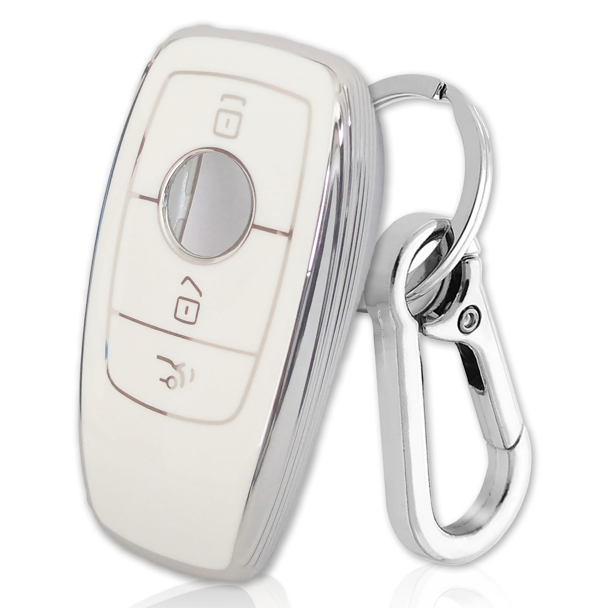 

Mercedes Benz Key Cover, TPU, 360 Degree Full Protection, Compatible with Benz A Class, серебряный