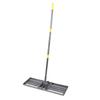 Rastrillo para césped, 30x10 pulgadas Placa de suelo Césped con mango de 48 a 78 pulgadas Rastrillos para jardín para suelo arena Patio trasero Campo de golf Fa