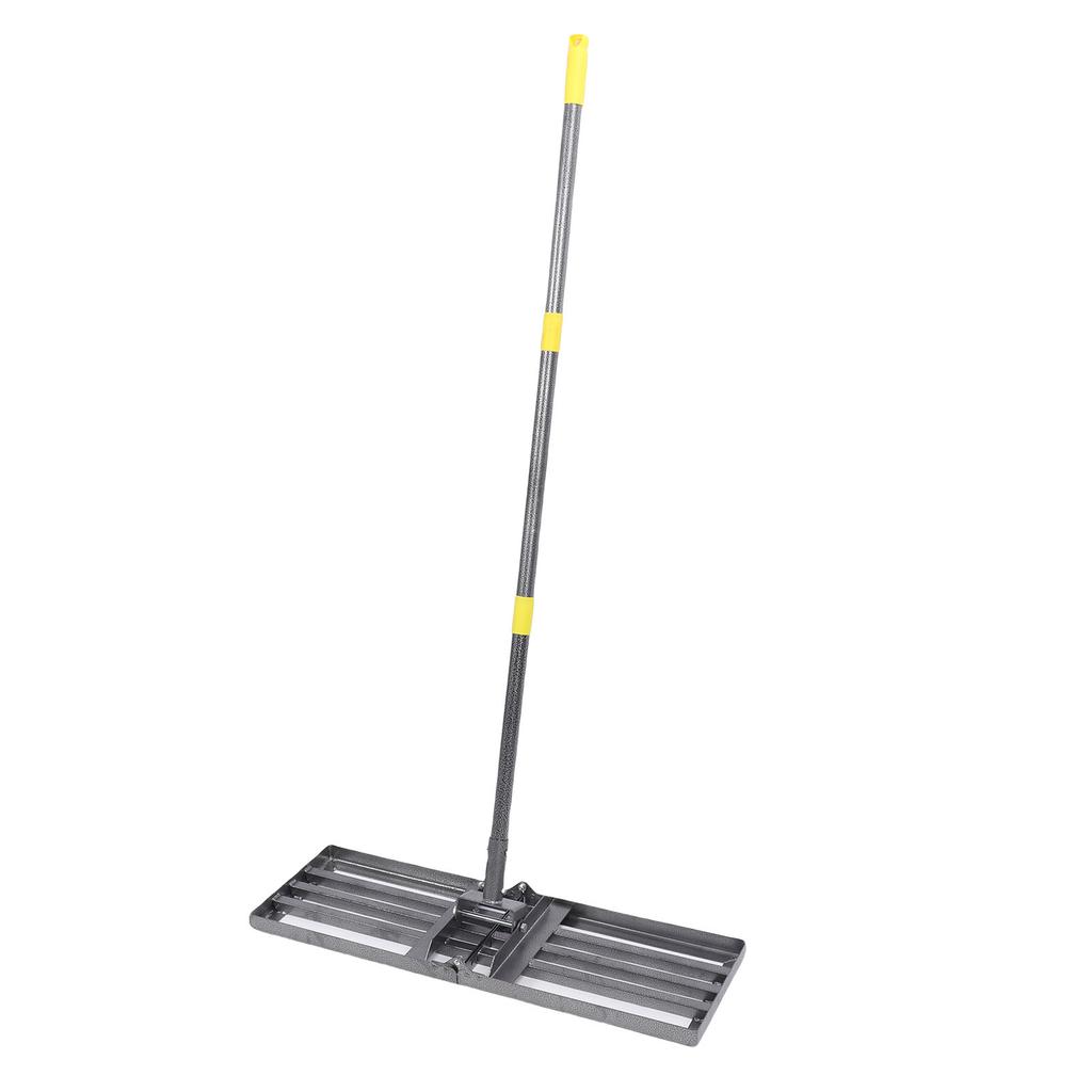 Rastrillo para césped, 30x10 pulgadas Placa de suelo Césped con mango de 48 a 78 pulgadas Rastrillos para jardín para suelo arena Patio trasero Campo de golf Fa